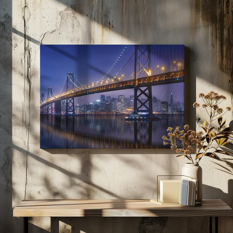 Urban Illusion: The Bay Bridge Framed Art Michael Zheng | Home or Office Art