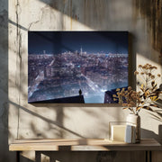 Cyber punk Newyork Framed Art Qijia Li | Home or Office Art