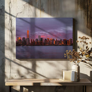 New York City Sunset Framed Art Bing Yu | Home or Office Art