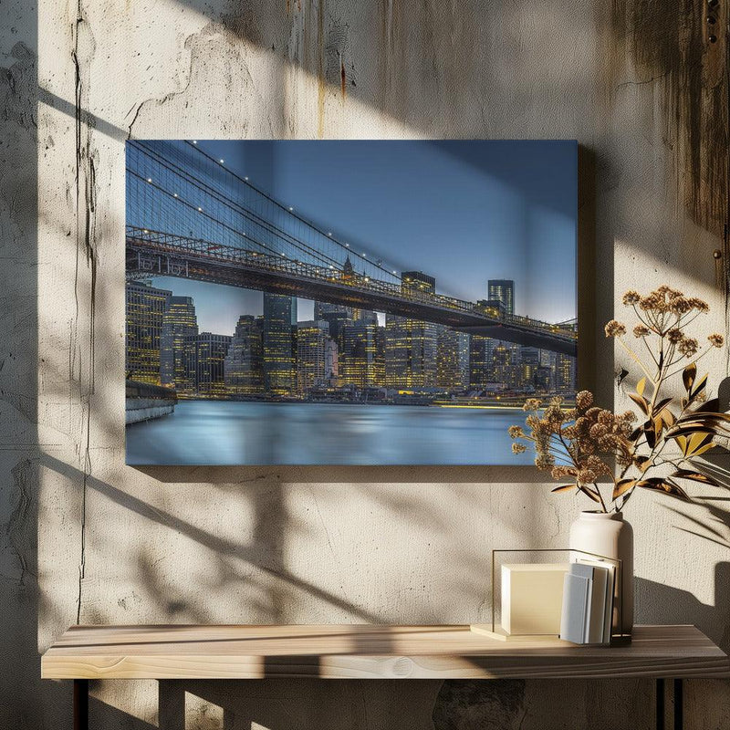 New York - Blue Hour over Manhattan - Michael Jurek Framed Art | Home or Office Art