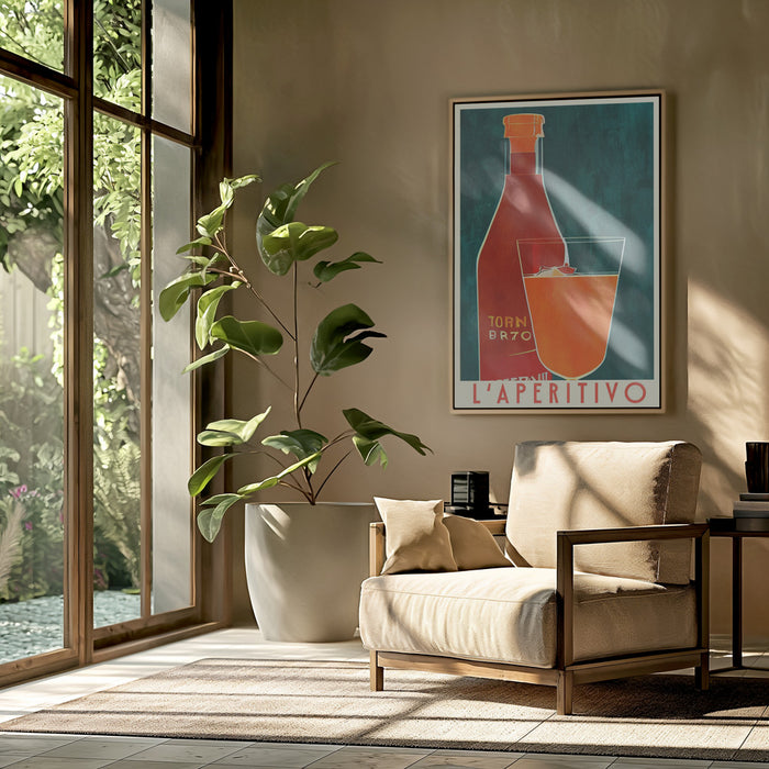 L&#039;aperitivo Framed Art Modern Wall Decor