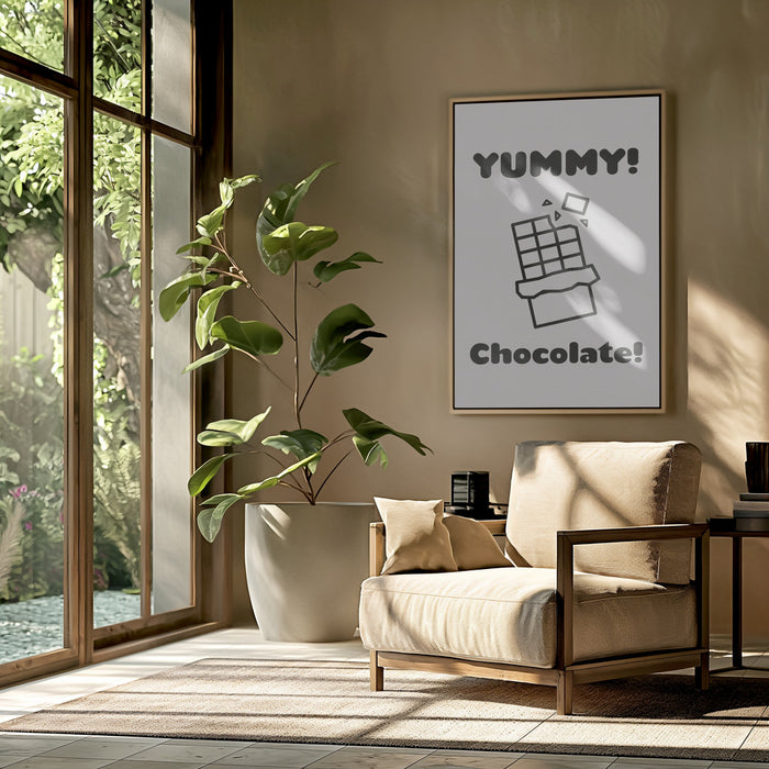 Chocolate Framed Art Modern Wall Decor