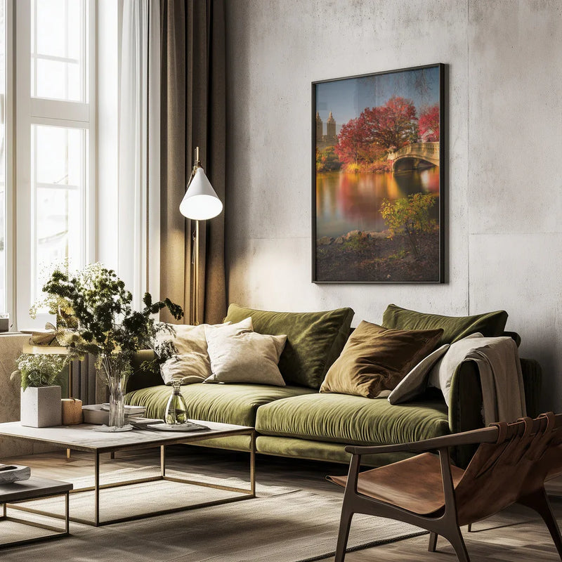 Fall in Central Park - Christopher R. Veizaga Framed Art | Home or Office Art