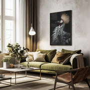 Crowned crane's portrait Framed Art Eiji Itoyama | Home or Office Art