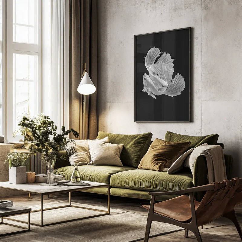 White Love Framed Art Andi Halil | Home or Office Art