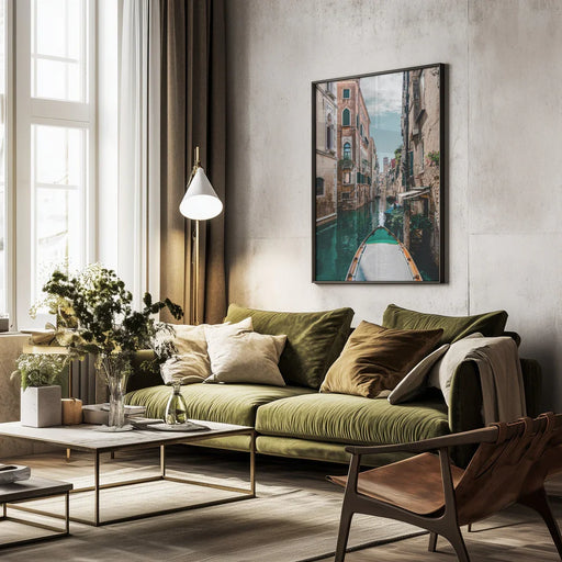 Boat on the river Framed Art Drita Stefan | Home or Office Art