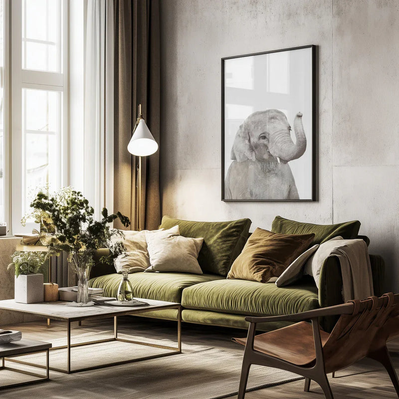 Baby Elephant Framed Art Kathrin Pienaar | Home or Office Art