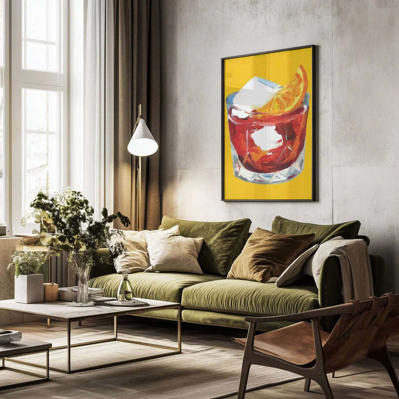 Negroni On Sunshine - Alice Straker Framed Art | Home or Office Art