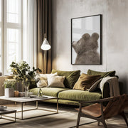 Peekaboo Baby Bear Back Framed Art Lola Peacock | Home or Office Art