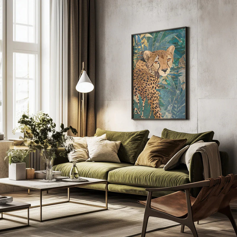 Cheetah In the Jungle 2 Framed Art Sarah Manovski | Home or Office Art