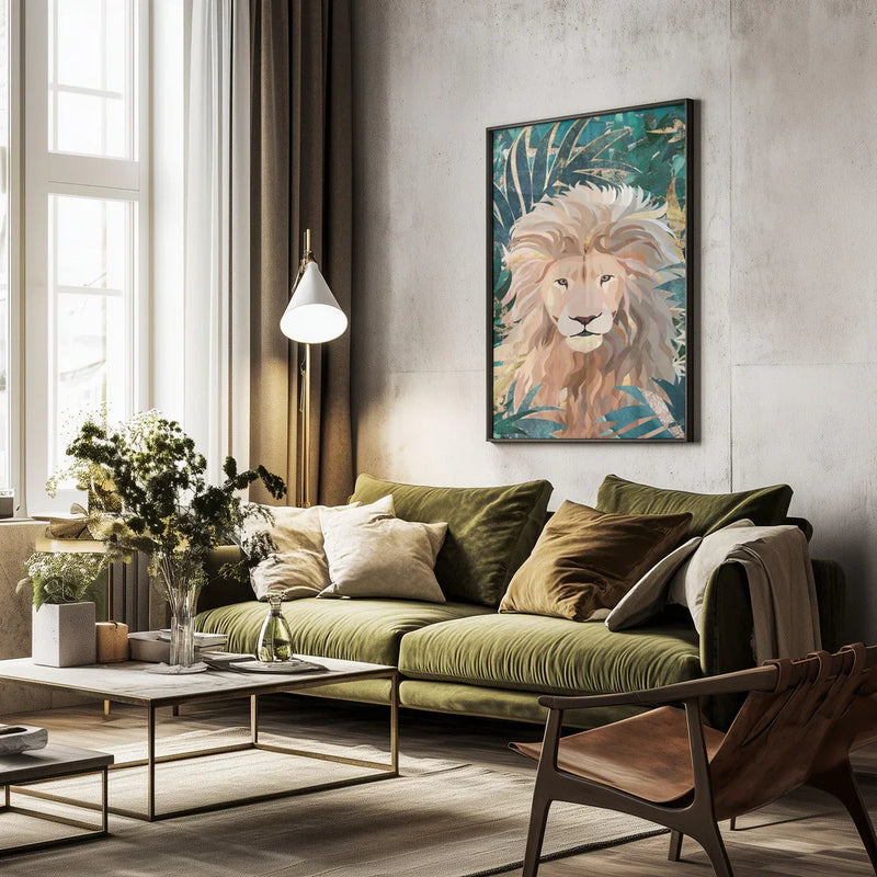Lion Jungle 2 Framed Art Sarah Manovski | Home or Office Art