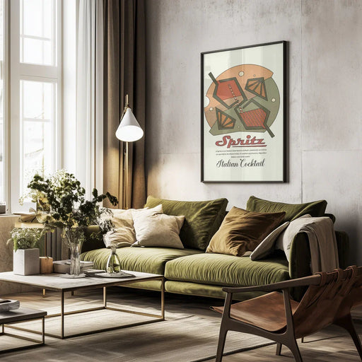 Geometrical spritz print - Dion Gem Framed Art | Home or Office Art