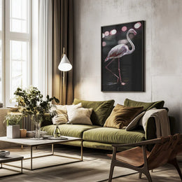 Dancing Flamingo Framed Art Shot by Clint | Home or Office Art