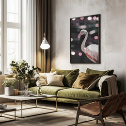 Disco Flamingo Framed Art Shot by Clint | Home or Office Art