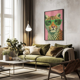 Leo With Glasses Framed Art Treechild | Home or Office Art