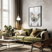Floral Baby Koala Framed Art Lola Peacock | Home or Office Art
