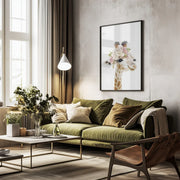 Floral Baby Giraffe Framed Art Lola Peacock | Home or Office Art