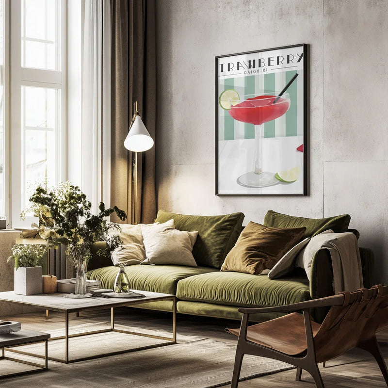 Strawberry Daiquiri - ByKammille Framed Art | Home or Office Art