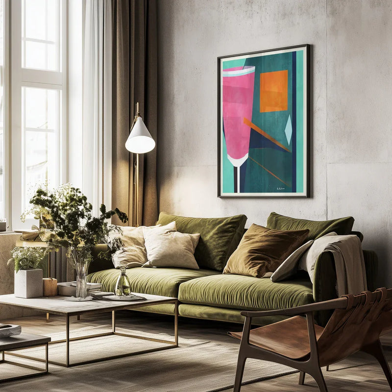 Mon Petite Crement Rosé - Bo Anderson Framed Art | Home or Office Art