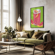 Grapefruit Paloma Pistachio - Alice Straker Framed Art | Home or Office Art
