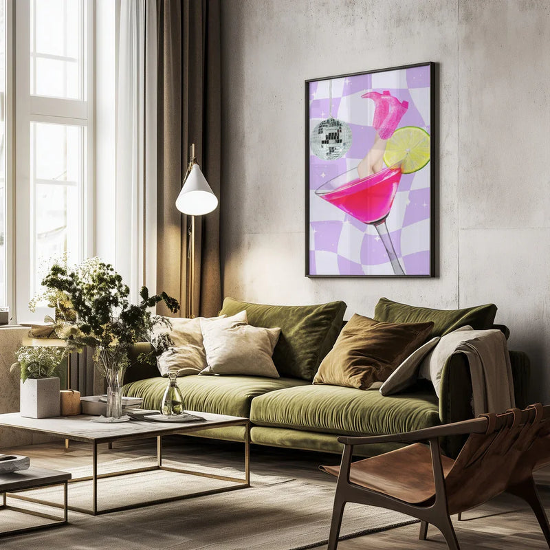 Disco Drink Delight - Athene Fritsch Framed Art | Home or Office Art