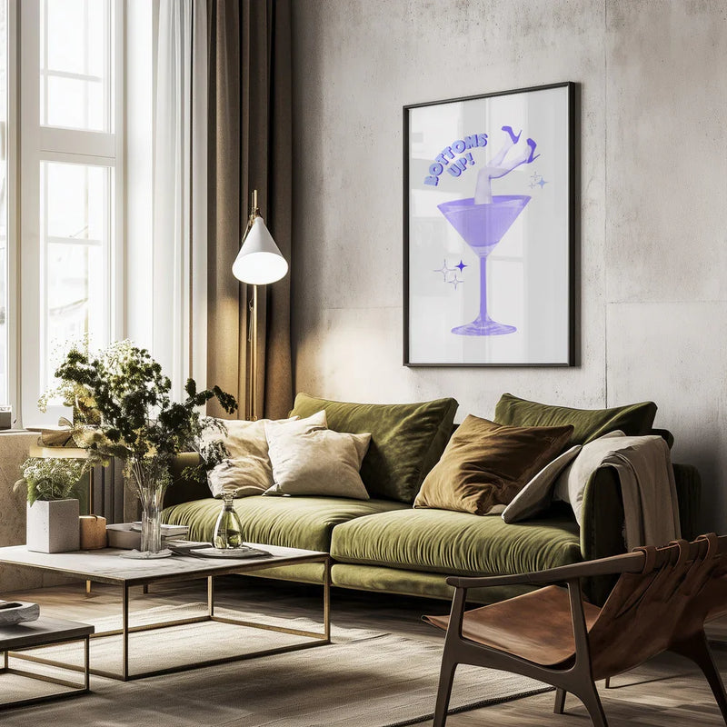 Cocktail Glam Dive - Athene Fritsch Framed Art | Home or Office Art