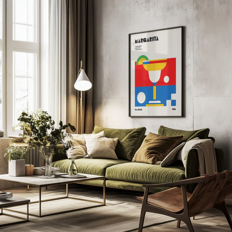 Margarita Bauhaus Cocktail - Retrodrome Framed Art | Home or Office Art