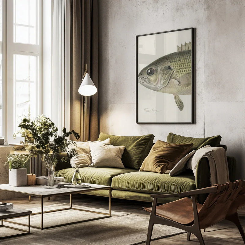 Rock Bass Crop - Sherman F. Denton Framed Art | Home or Office Art