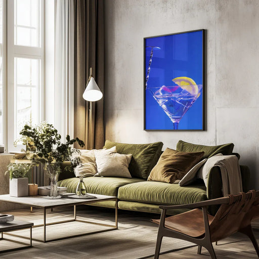 Lemon Twist Martini - Julia Ramiro Framed Art | Home or Office Art