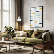 Colorful Sardines - Elizabeth C Framed Art | Home or Office Art