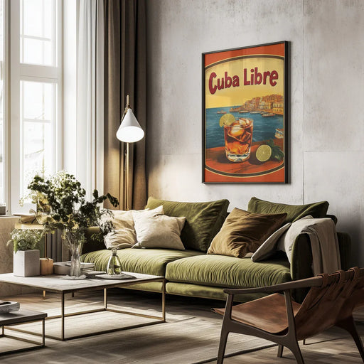Cuba Libre Vintage Commercial - Andreas Magnusson Framed Art | Home or Office Art