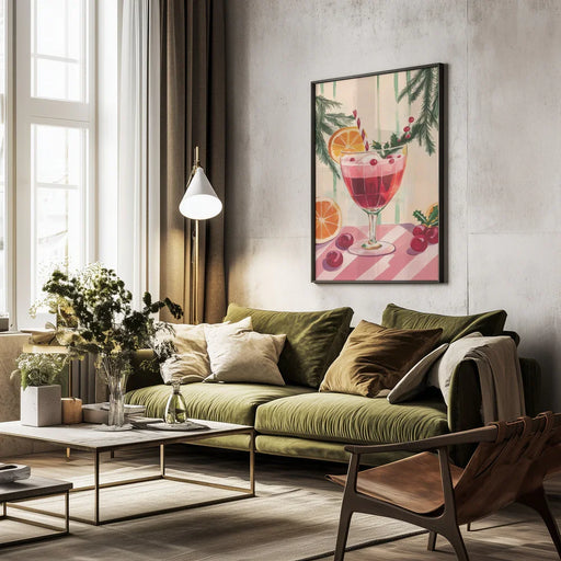 Christmas Red Cocktail - Melloi Art Prints Framed Art | Home or Office Art