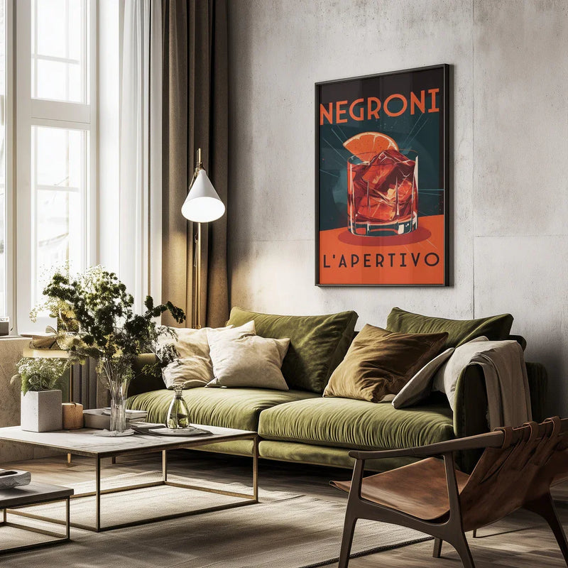 Negroni L' Apertivo - Andreas Magnusson Framed Art | Home or Office Art