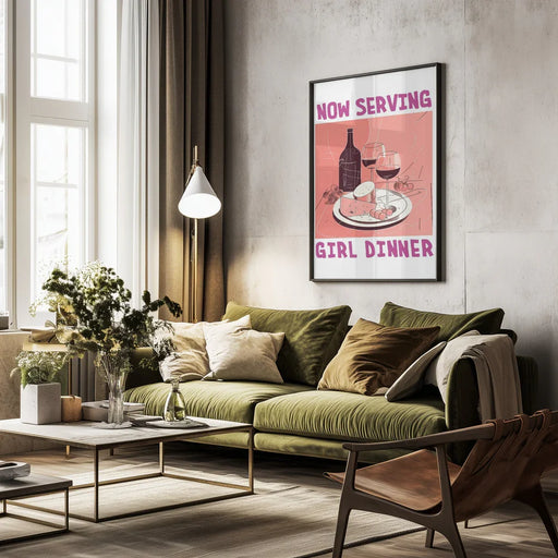 Girl Dinner No 1 - Andreas Magnusson Framed Art | Home or Office Art