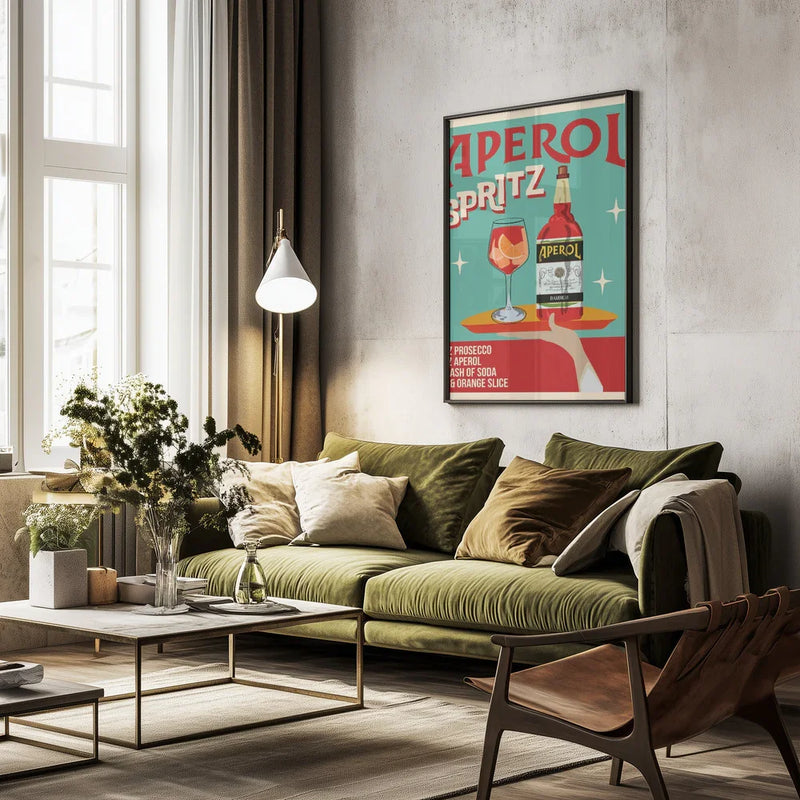 Aperol Spritz - WallChart Art Studio Framed Art | Home or Office Art