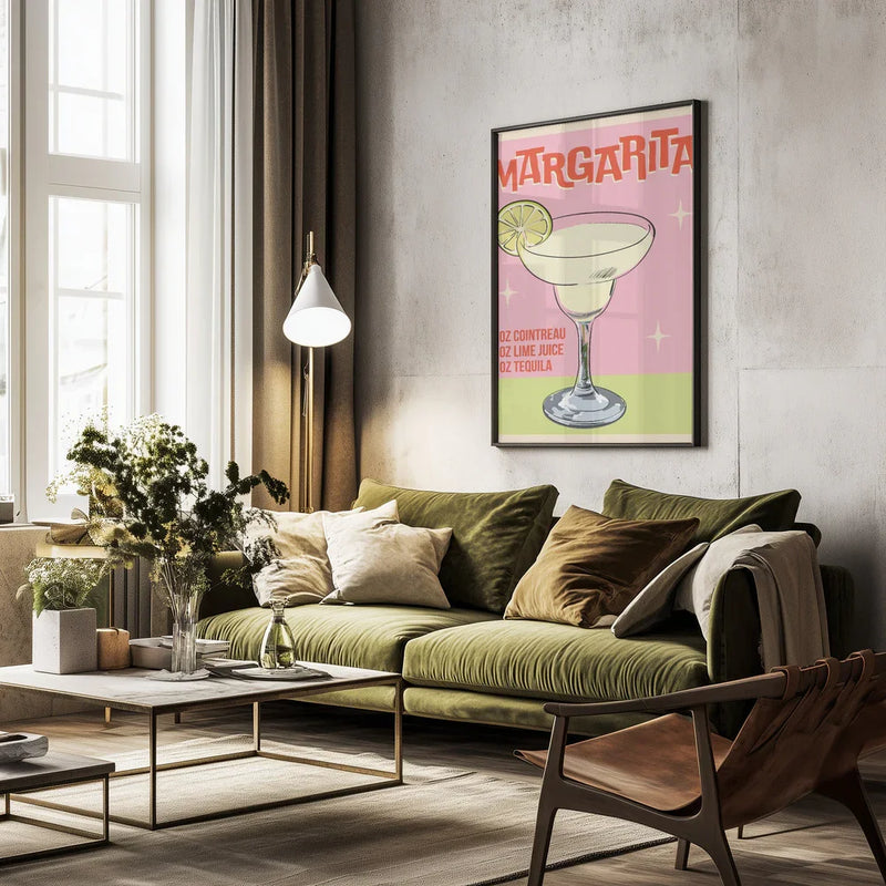 Margarita Cocktail - WallChart Art Studio Framed Art | Home or Office Art