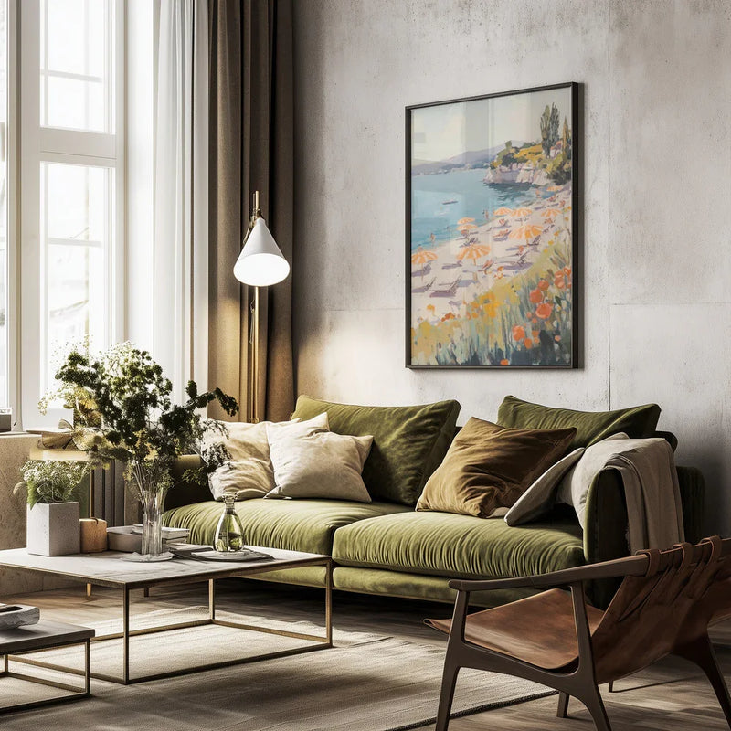 Sunny Beach Day - Melloi Art Prints Framed Art | Home or Office Art