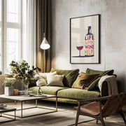 Life Happens, Wine Helps - Wine Quote - Rio Soléy Framed Art | Home or Office Art