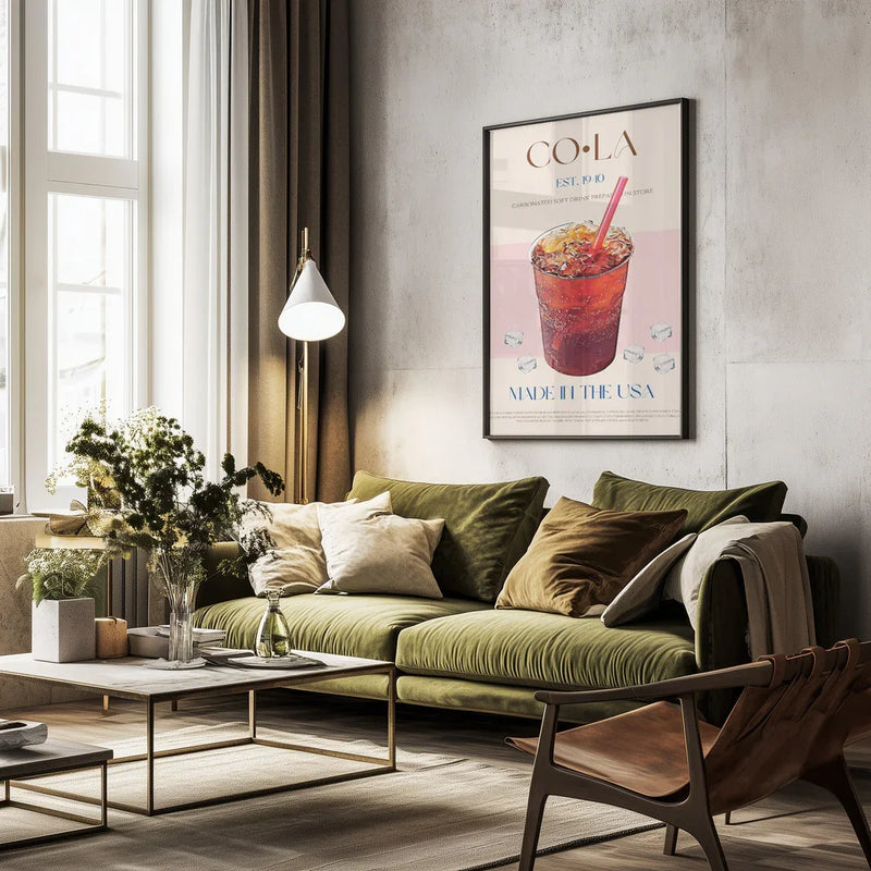 Chilled Cola Delight - Nazma Khokhar Framed Art | Home or Office Art