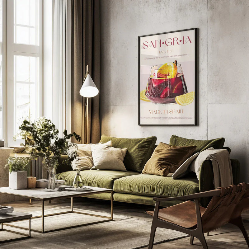 A Glass Filled With Red Wine - Nazma Khokhar Framed Art | Home or Office Art