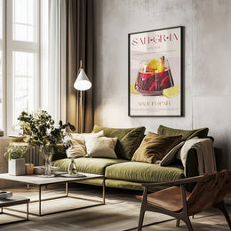 A Glass Filled With Red Wine - Nazma Khokhar Framed Art | Home or Office Art