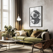 Vintage Diver - Nicholas Framed Art | Home or Office Art