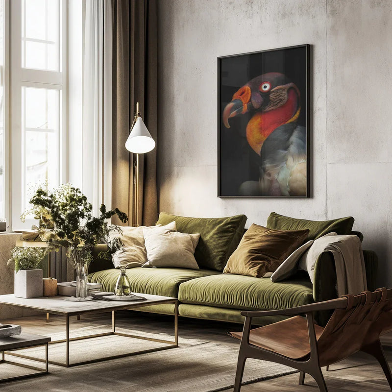 King vultureFramed ArtSarcoramphus papa Framed Art Ferdinando Valverde | Home or Office Art