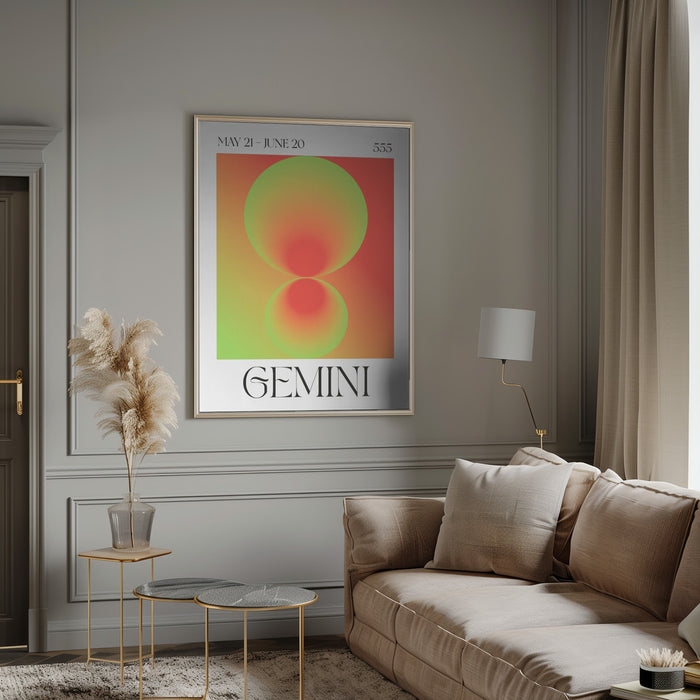 Gemini Framed Art Modern Wall Decor