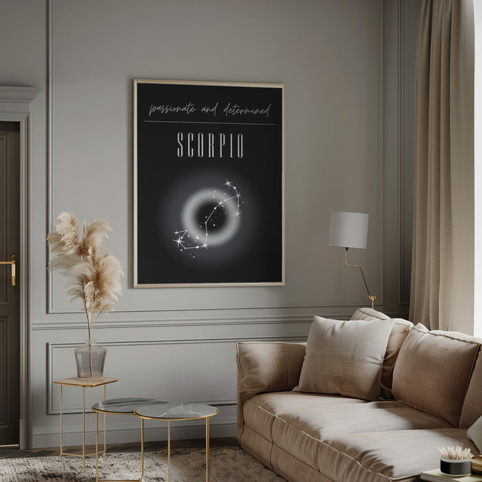 Scorpio Zodiac Print Art Framed Art Modern Wall Decor