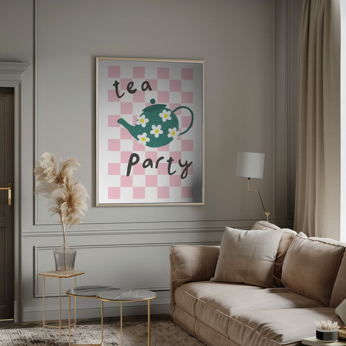 Tea Party Framed Art Modern Wall Decor