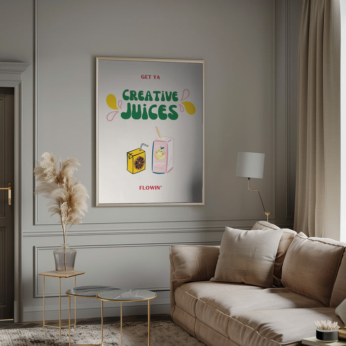 Creative Juices Print Framed Art Modern Wall Decor