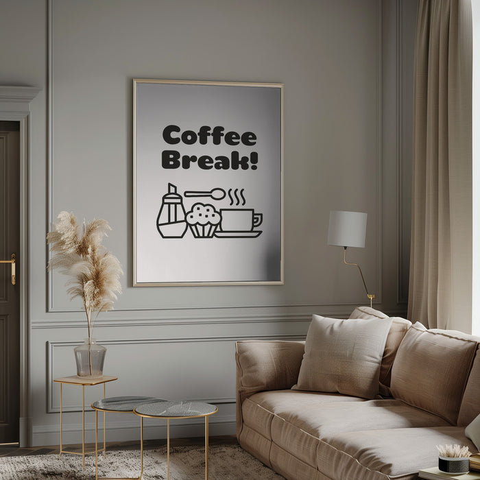 Coffee Break Framed Art Modern Wall Decor