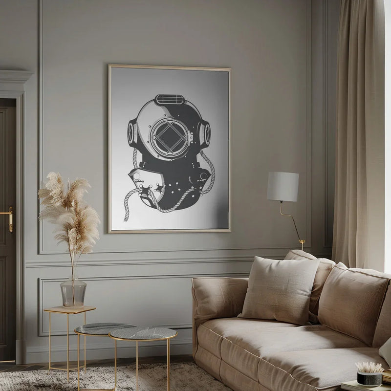 Vintage Diver - Nicholas Framed Art | Home or Office Art