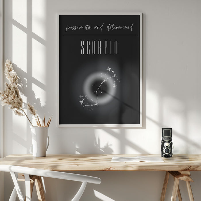 Scorpio Zodiac Print Art Framed Art Modern Wall Decor